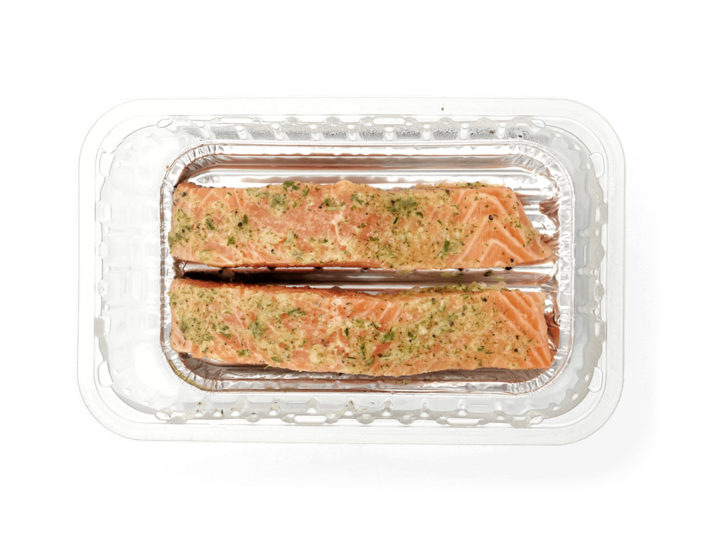 Filets de saumon marinés aux fines herbes (2 x ± 125 g)