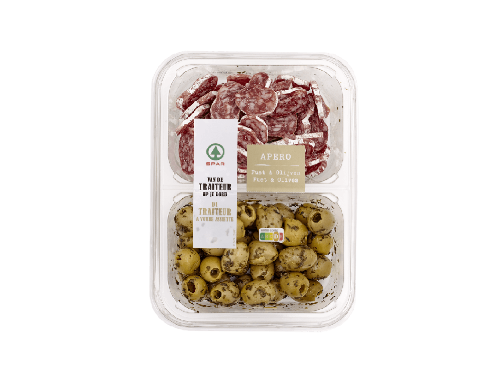 Duopack fuet tranches de salami et olives (240 g)
