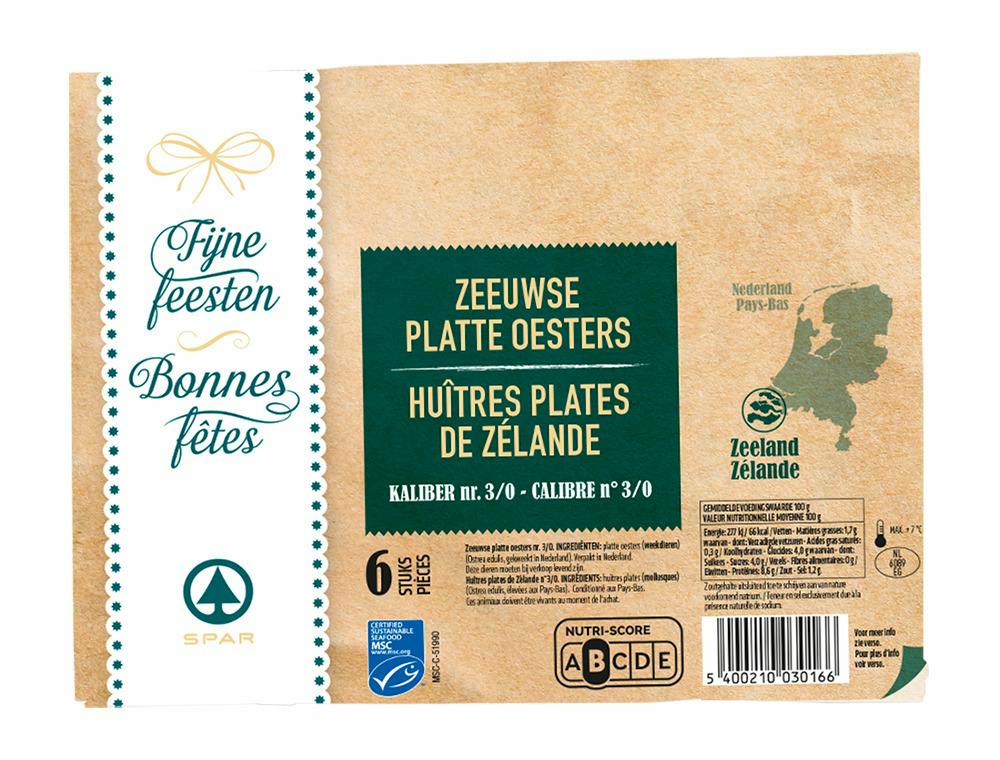 Huîtres plates cal. 3 (6 pièces)