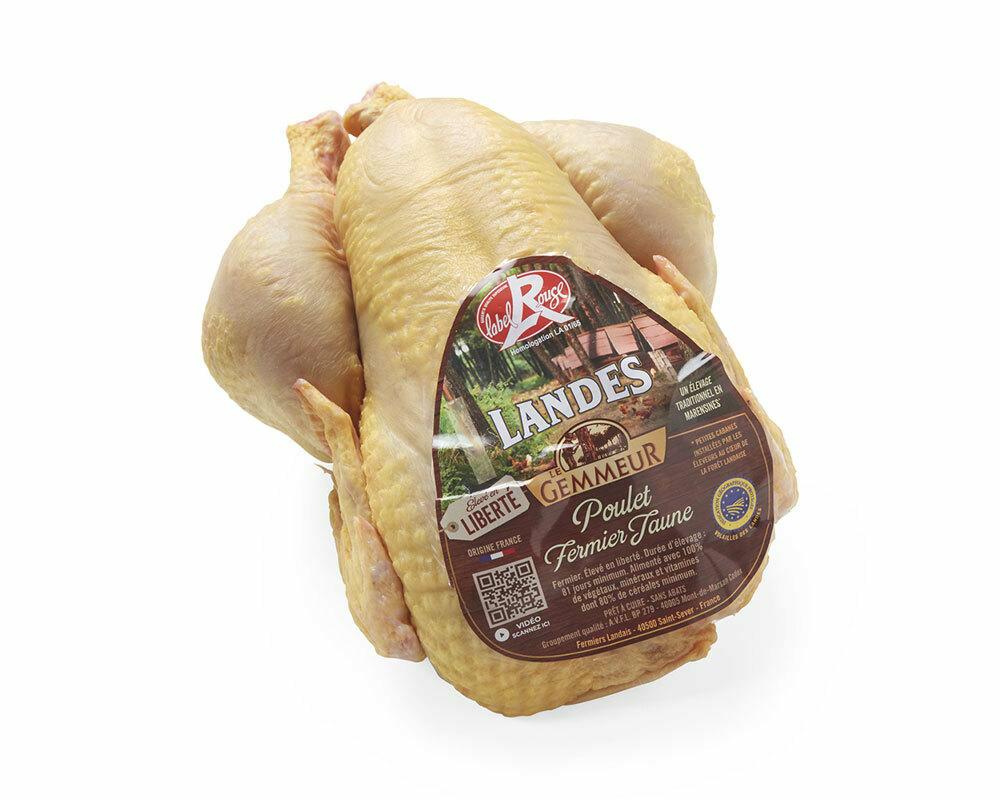 Poulet fermier jaune (± 1,5 kg)