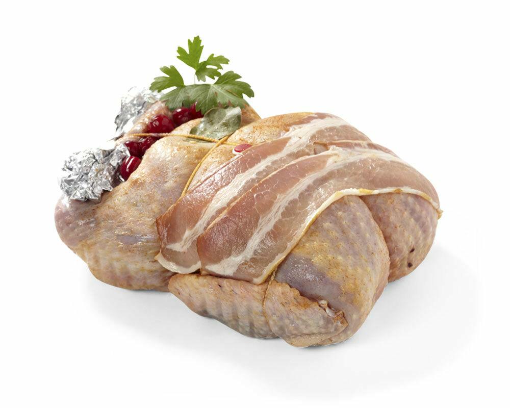 Pintade farcie aux châtaignes, pistaches et fine champagne (±1,2 kg)