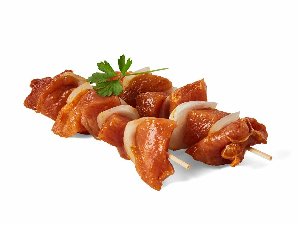 Brochettes de porc marinées (3 x ± 150 g)
