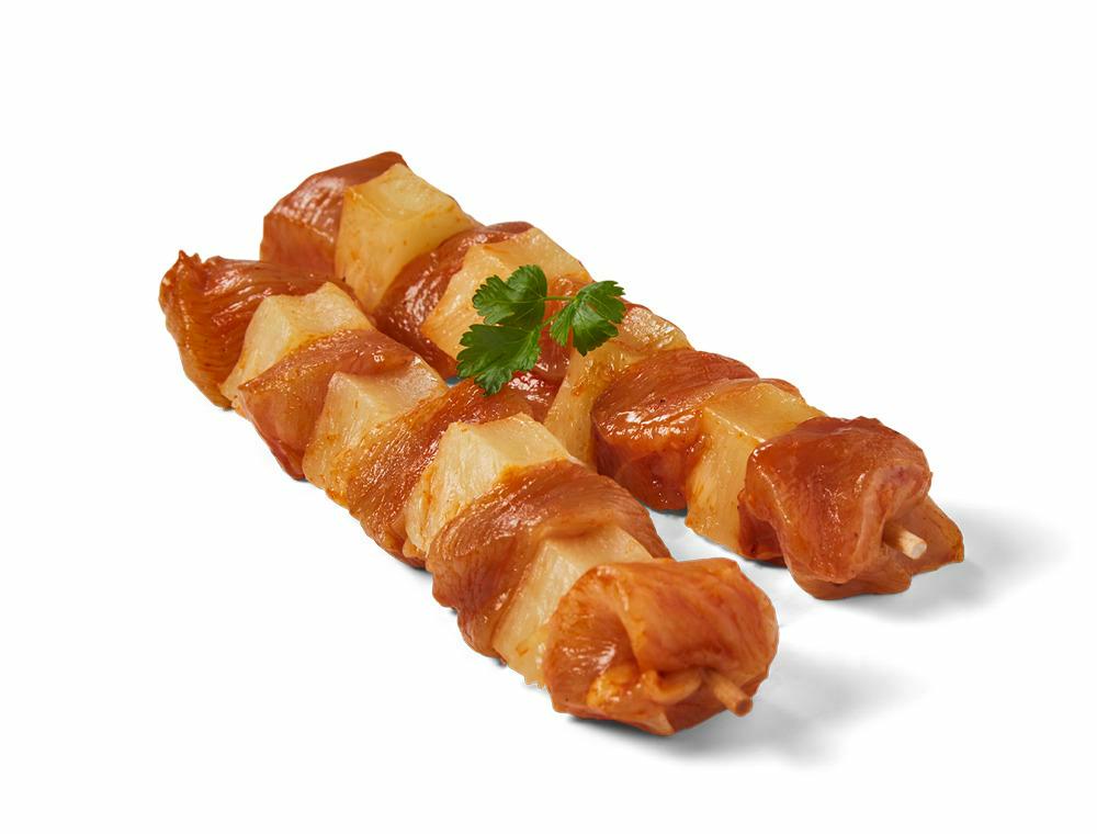 Brochettes de poulet à l'ananas (3 x ± 150 g)