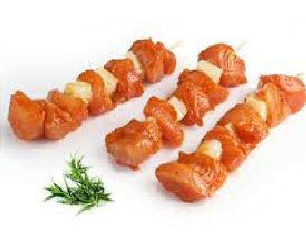 Brochette de poulet aux oignons
