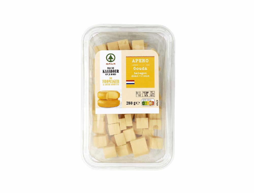 Cubes apéro gouda mi-vieux (280 g)