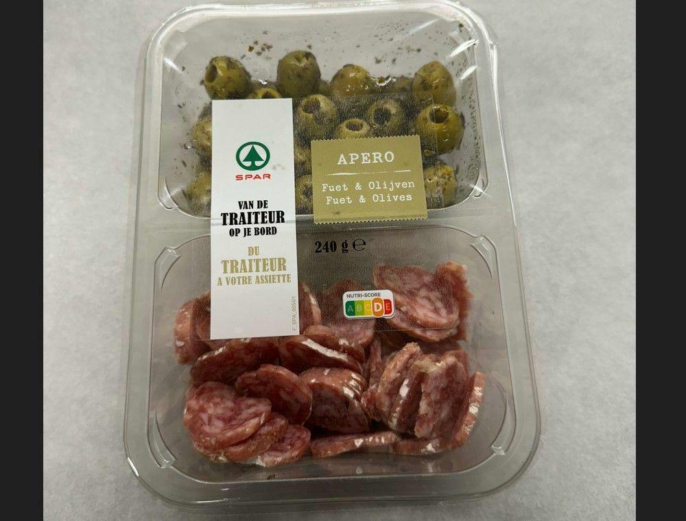 Duopack fuet tranches de salami et olives (240 g)