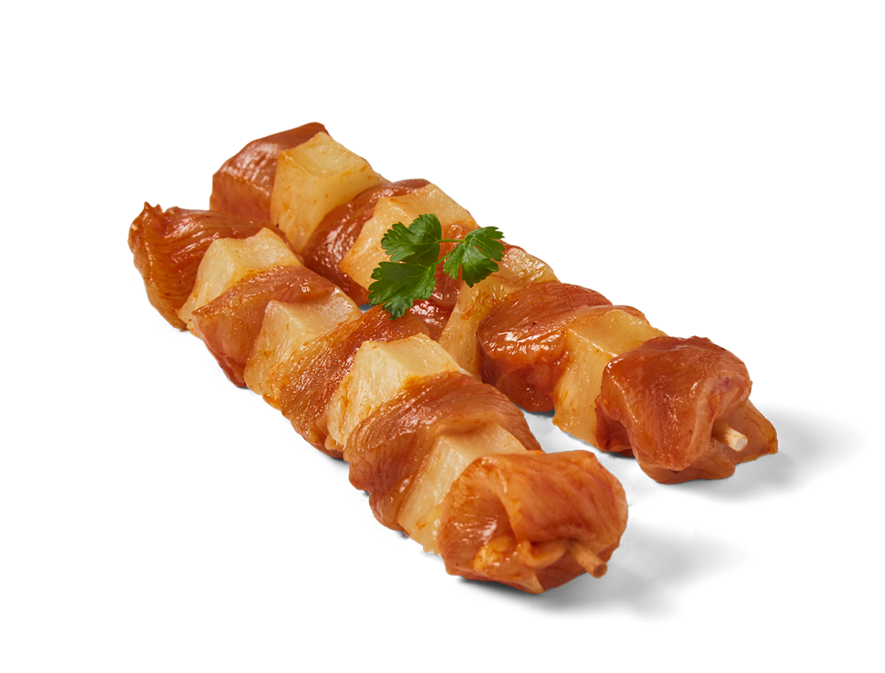 Brochette de poulet exotique