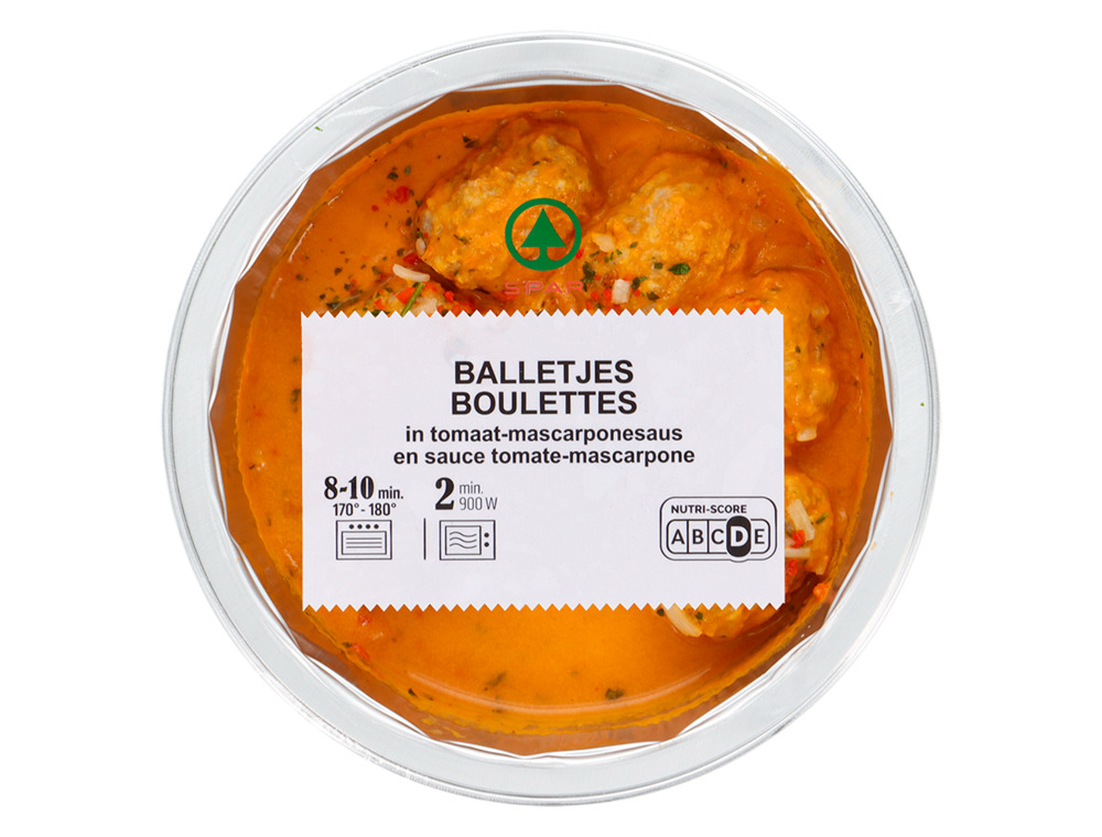 Boulettes de viande tendres et sauce crémeuse à la tomate et au mascarpone (± 135 g)