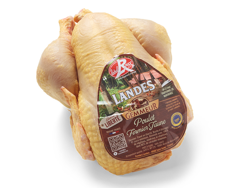 Poulet fermier jaune (± 1,5 kg)