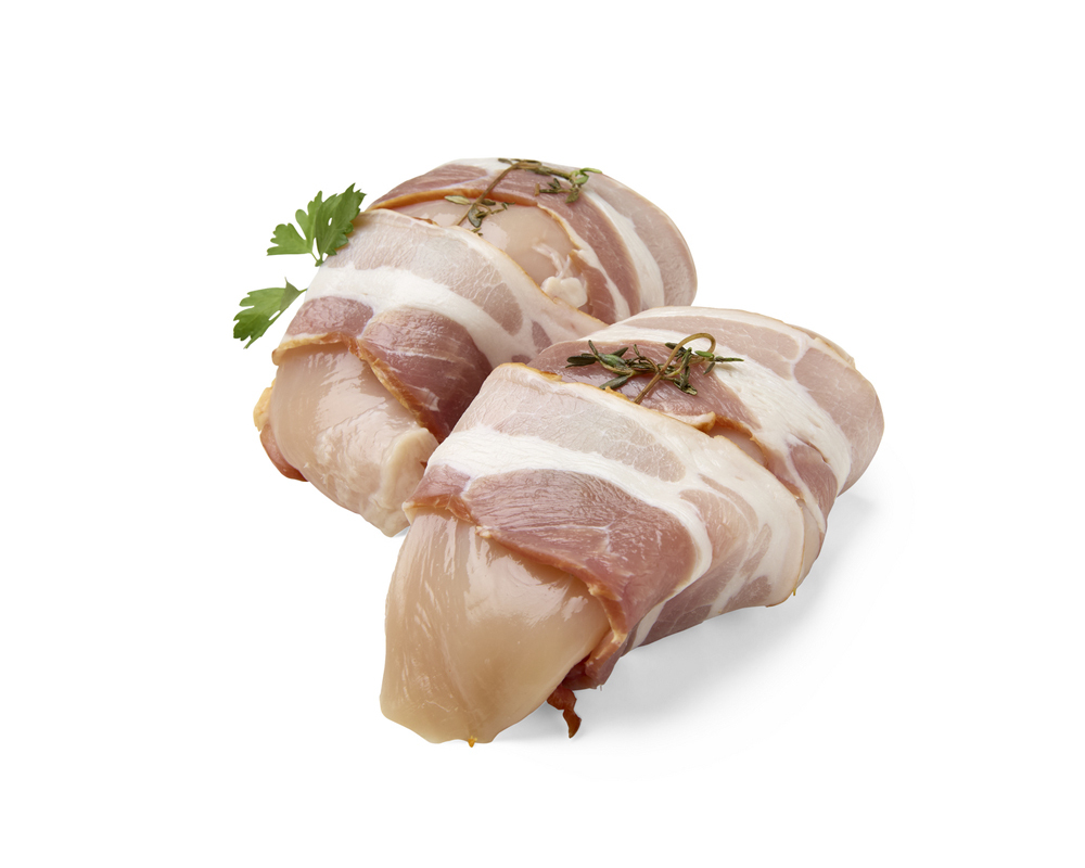 Roulade de coquelet aux dattes et au lard (± 550 g)